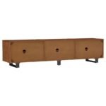 TRASK 86-INCH WOOD TV STAND MEDIA CONSOLE MANGO BROWN - Image 7