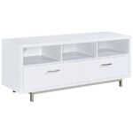 CASEY 2-DRAWER ENGINEERED WOOD 60-INCH TV STAND WHITE