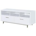 CASEY 2-DRAWER ENGINEERED WOOD 60-INCH TV STAND WHITE - Image 4