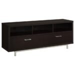 CASEY 2-DRAWER ENGINEERED WOOD 60-INCH TV STAND CAPPUCCINO