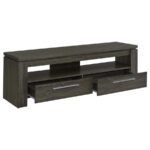 ELKTON 2-DRAWER ENGINEERED WOOD 59-INCH TV STAND WEATHERED GREY - Image 3