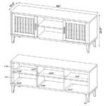 SEDONA 2-DOOR ENGINEERED WOOD 60-INCH TV STAND DARK PINE - Image 9