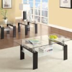 DYER 3-PIECE RECTANGULAR COFFEE AND END TABLE SET BLACK
