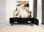 MARSDEN 2-DOOR MANGO WOOD 70-INCH TV STAND CHARCOAL BLACK - Image 3
