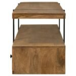 OTTO 5-DRAWER MANGO WOOD 70-INCH TV STAND MEDIA CONSOLE BROWN - Image 6