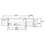 OTTO 5-DRAWER MANGO WOOD 70-INCH TV STAND MEDIA CONSOLE BROWN - Image 11