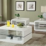 ELANA 3-PIECE COFFEE AND END TABLE SET WHITE HIGH GLOSS
