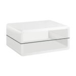 ELANA 1-SHELF RECTANGULAR COFFEE TABLE WHITE HIGH GLOSS