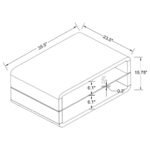 ELANA 1-SHELF RECTANGULAR COFFEE TABLE WHITE HIGH GLOSS - Image 3