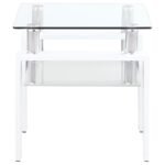 DYER 2-PIECE RECTANGULAR COFFEE AND END TABLE SET WHITE - Image 4