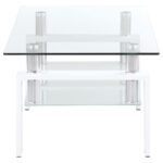 DYER 2-PIECE RECTANGULAR COFFEE AND END TABLE SET WHITE - Image 6