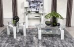DYER 1-SHELF RECTANGULAR GLASS TOP COFFEE TABLE WHITE - Image 6