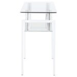 DYER RECTANGULAR GLASS TOP ENTRYWAY SOFA CONSOLE TABLE WHITE - Image 4