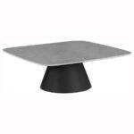 EASON 2-PIECE COCKTAIL COFFEE TABLE SET CONCRETE AND BLACK - Image 3