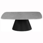 EASON 2-PIECE COCKTAIL COFFEE TABLE SET CONCRETE AND BLACK - Image 4