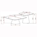 EASON 2-PIECE COCKTAIL COFFEE TABLE SET CONCRETE AND BLACK - Image 8