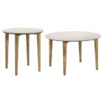ALDIS 2-PIECE COFFEE AND END TABLE SET WHITE - Image 2