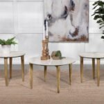 ALDIS 3-PIECE COFFEE AND END TABLE SET WHITE