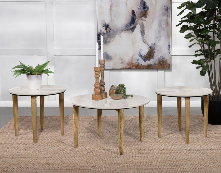 703718-S3_01x900.jpg ALDIS 3-PIECE COFFEE AND END TABLE SET WHITE - Image 1