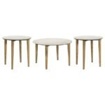 ALDIS 3-PIECE COFFEE AND END TABLE SET WHITE - Image 2
