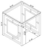 MERCED SQUARE GLASS TOP SIDE END TABLE NICKEL - Image 3