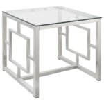 MERCED 2-PIECE RECTANGULAR COFFEE AND END TABLE SET NICKEL - Image 3