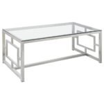 MERCED 3-PIECE RECTANGULAR COFFEE AND END TABLE SET NICKEL - Image 4