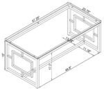 MERCED RECTANGULAR GLASS TOP COFFEE TABLE NICKEL - Image 3