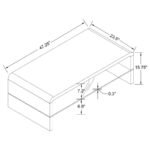 AIRELL RECTANGULAR COFFEE TABLE WITH SHELF WHITE HIGH GLOSS - Image 6