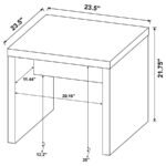 LYNETTE SQUARE ENGINEERED WOOD END TABLE MANGO - Image 6