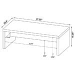 LYNETTE 2-PIECE RECTANGULAR COFFEE AND END TABLE SET MANGO - Image 11