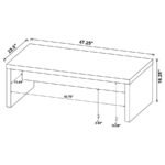 LYNETTE RECTANGULAR ENGINEERED WOOD COFFEE TABLE MANGO - Image 6