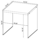 OPAL SQUARE GLASS FRAME SIDE END TABLE WHITE HIGH GLOSS - Image 6