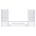 JUDE 3-PIECE 71-INCH TV ENTERTAINMENT CENTER WHITE HIGH GLOSS - Image 2