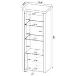 JUDE 3-PIECE 71-INCH TV ENTERTAINMENT CENTER WHITE HIGH GLOSS - Image 14