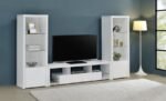 JUDE 2-DRAWER ENGINEERED WOOD 71-INCH TV STAND HIGH GLOSS WHITE - Image 8