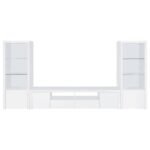 JUDE 3-SHELF ENGINEERED WOOD MEDIA TOWER HIGH GLOSS WHITE - Image 11