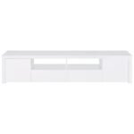 JUDE 2-DOOR ENGINEERED WOOD 79-INCH TV STAND HIGH GLOSS WHITE - Image 4