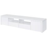 JUDE 2-DOOR ENGINEERED WOOD 79-INCH TV STAND HIGH GLOSS WHITE - Image 5