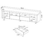 JUDE 2-DOOR ENGINEERED WOOD 79-INCH TV STAND HIGH GLOSS WHITE - Image 9