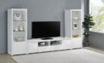 JUDE 2-DOOR ENGINEERED WOOD 79-INCH TV STAND HIGH GLOSS WHITE - Image 10