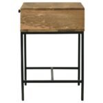 STEPHIE RECTANGULAR SIDE END TABLE WITH STORAGE HONEY BROWN - Image 7