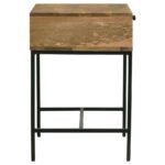 STEPHIE RECTANGULAR SIDE END TABLE WITH STORAGE HONEY BROWN - Image 10