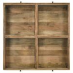 STEPHIE 4-DRAWER SQUARE GLASS TOP COFFEE TABLE HONEY BROWN - Image 7