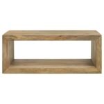 BENTON RECTANGULAR SOLID WOOD COFFEE TABLE NATURAL - Image 3