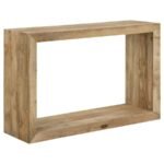 BENTON RECTANGULAR SOLID WOOD SOFA CONSOLE TABLE NATURAL