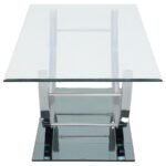 DANVILLE 3-PIECE GLASS TOP COFFEE AND END TABLE SET CHROME - Image 8