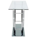 DANVILLE U-SHAPED GLASS TOP ENTRYWAY CONSOLE TABLE CHROME - Image 5