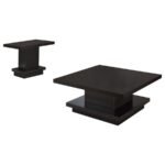 RESTON 2-PIECE SQUARE COFFEE AND END TABLE SET CAPPUCCINO - Image 2