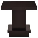 RESTON 3-PIECE SQUARE COFFEE AND END TABLE SET CAPPUCCINO - Image 4